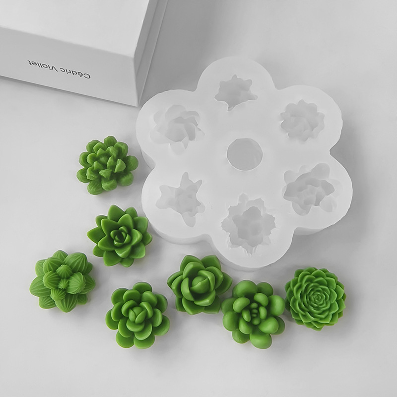 Soap Making Scents - Forma silikonowa 7w1 do sukulentów i