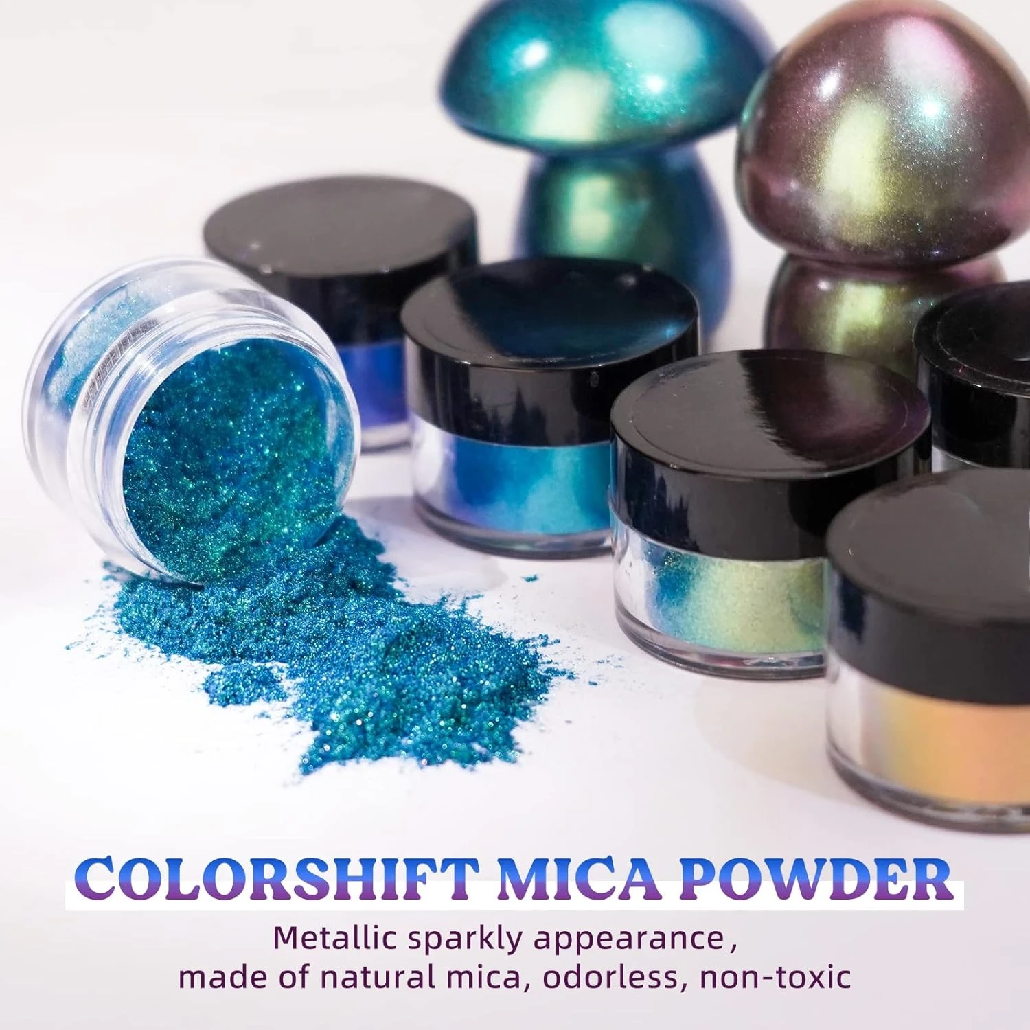 Mica Powder Colorant - 18-kolorowy proszek mika chameleon: proszek zmieniający