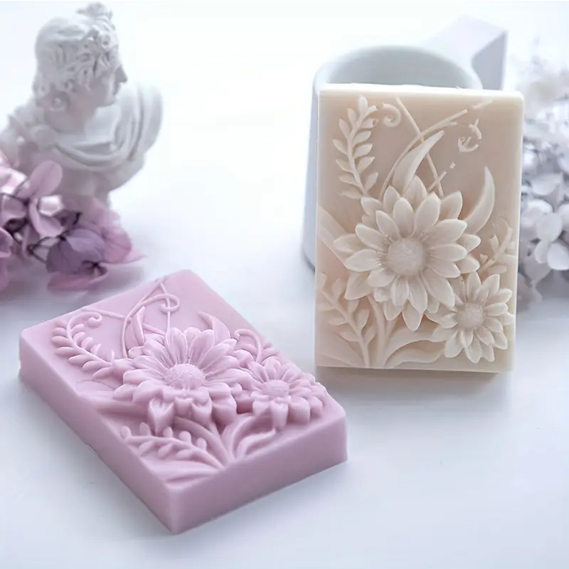 Soap Making Scents - Forma Silikonowa do Mydła Kwadratowego Kwiatu