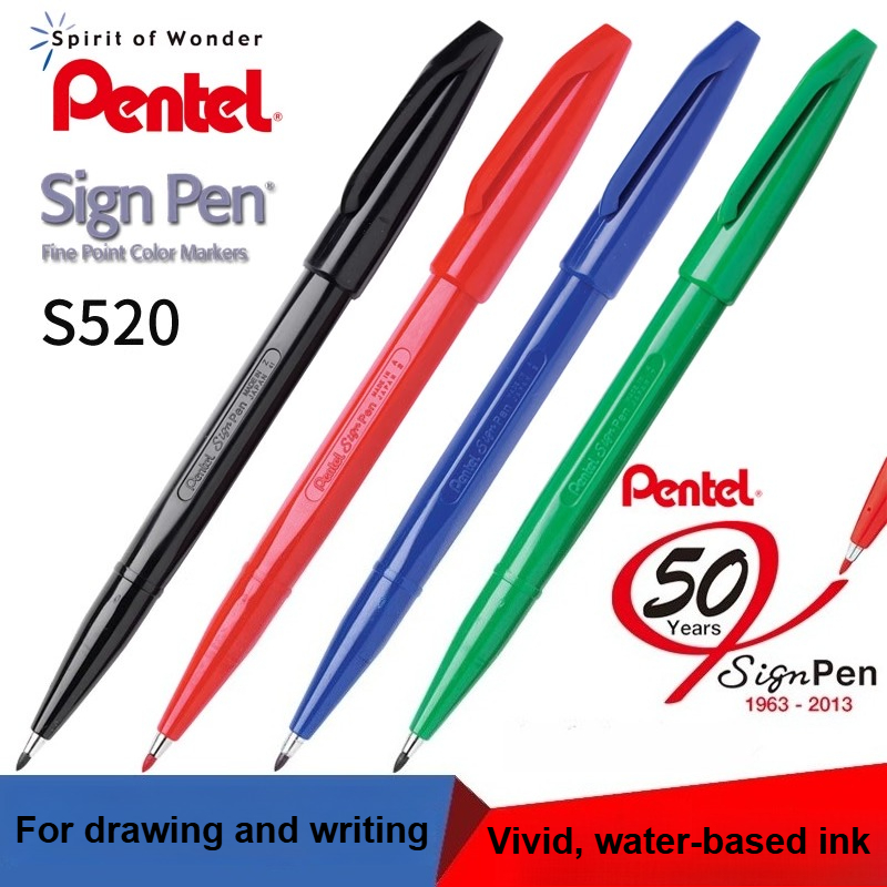 Pentel Pen Sign Pen - 1/3/12 szt. Pentel S520 Marker do