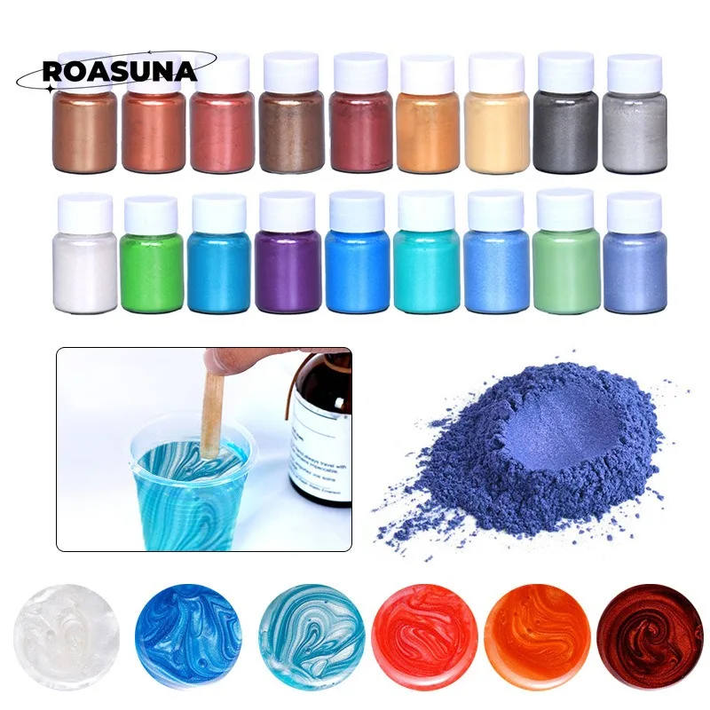 Mica Powder Colorant - 24-kolorowy proszek z masy perłowej do