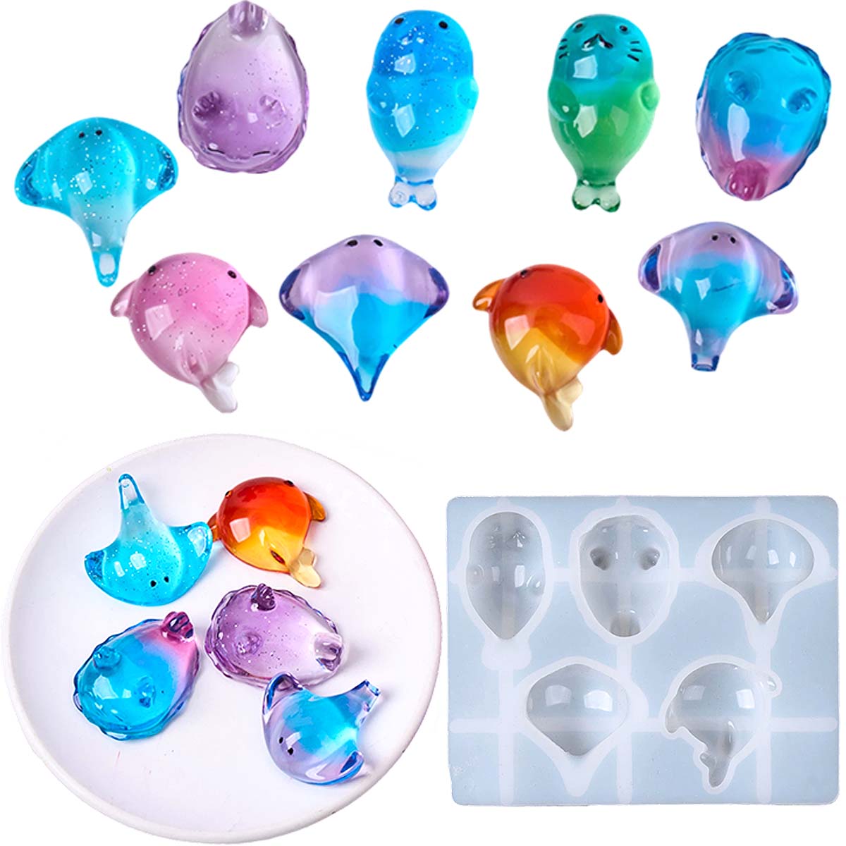 Soap Making Guide - Forma Silikonowa 3D Kawaii Manta Ray