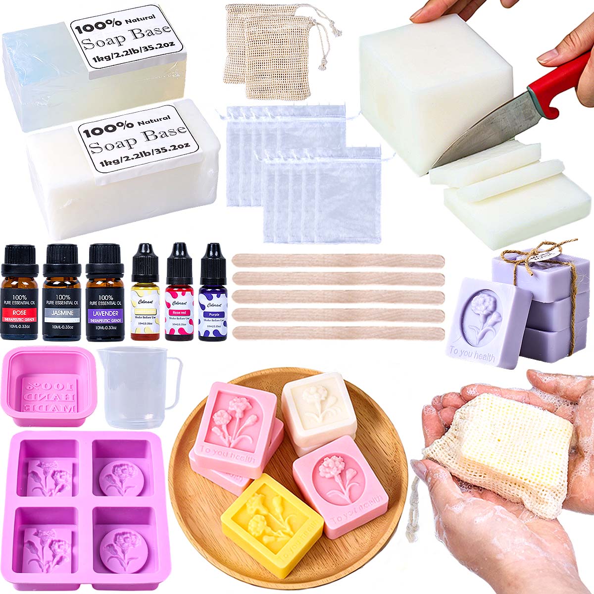 Soap Making Starter Kit - Zestaw do samodzielnego wyrobu mydła DIY,