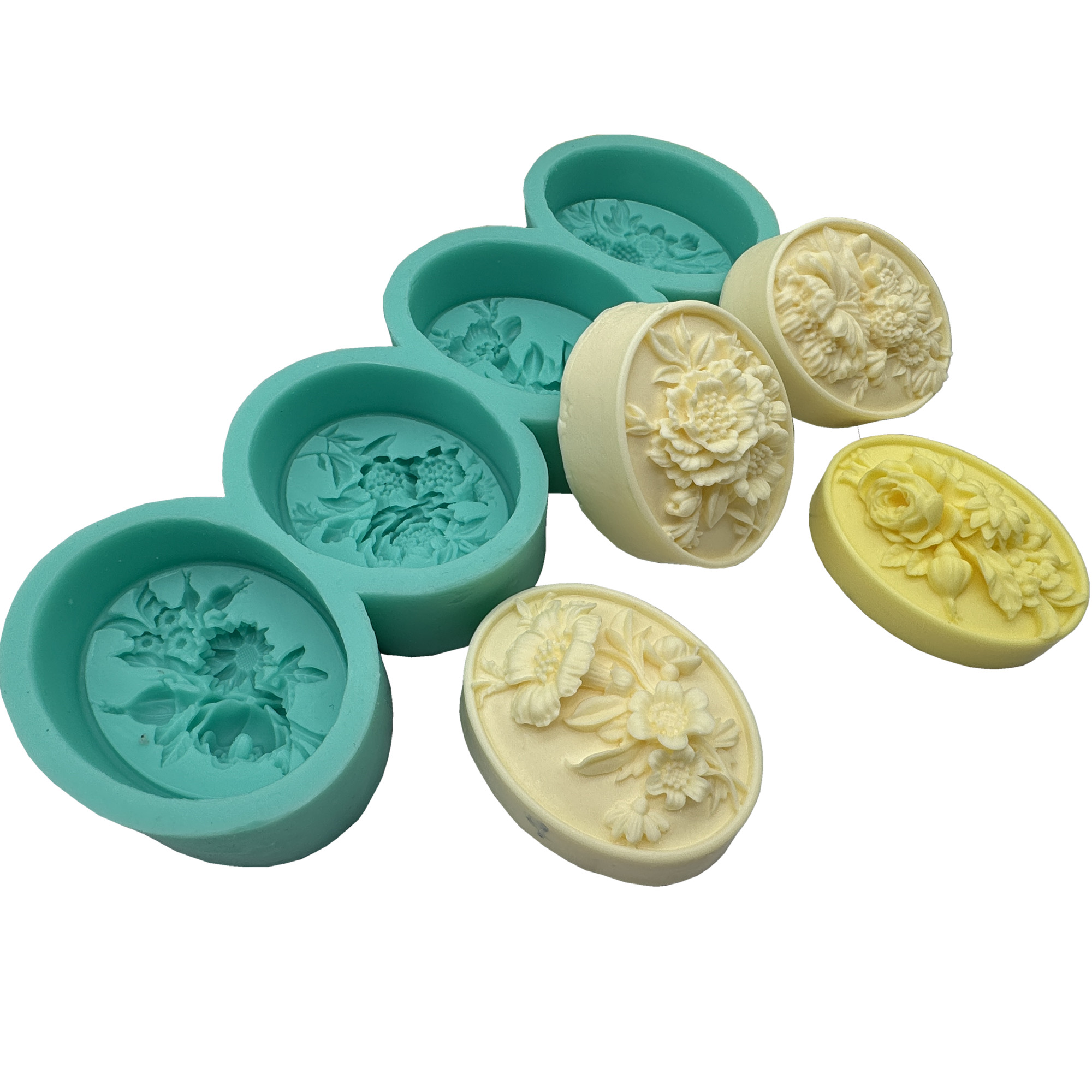 Soap Making Scents - 4-komorowa owalna forma do mydła 3D