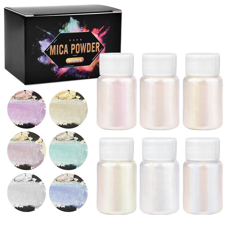 Mica Powder Colorant - 6 sztuk-zestaw żywica epoksydowa barwnik mikowa
